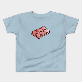 Ombre Pink Chocolate Bar Hand-drawn style Kids T-Shirt